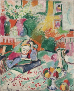 アンリ・マティス Painting - 少女のいるインテリア 1905 年抽象フォービズム アンリ・マティス